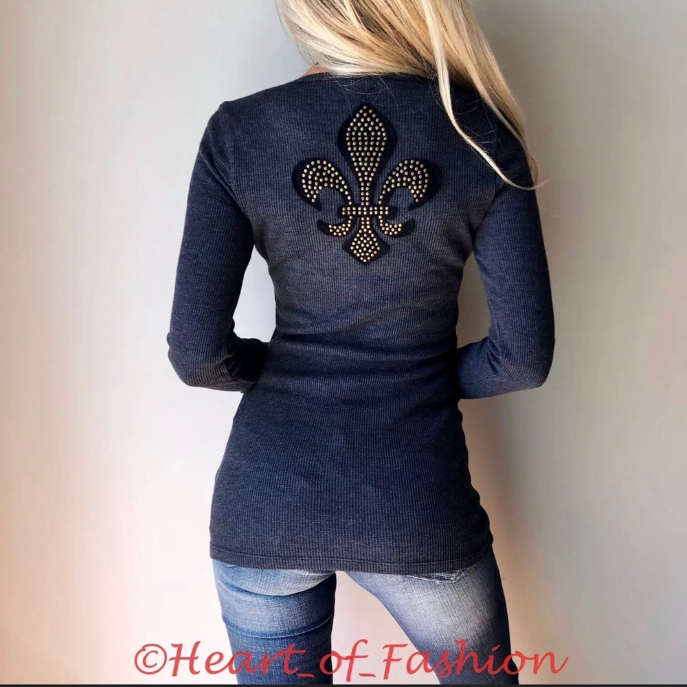 Vocal Long Sleeve Embellished Thermal Graphic Top - Picture 7 of 7